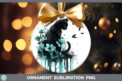 GorgeousTeal Drips Ornament design.