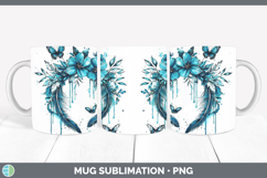 GorgeousTeal Drips Mug Wrap design.