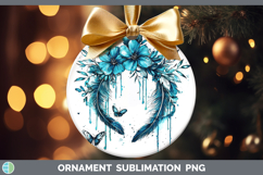 GorgeousTeal Drips Ornament design.