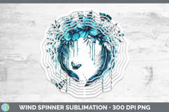 GorgeousTeal Drips Wind Spinner design.