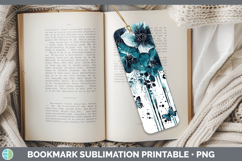 GorgeousTeal Drips Bookmark design.
