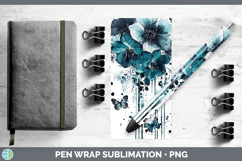 GorgeousTeal Drips Pen Wrap design.