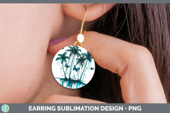GorgeousTeal Drips BS01 Round Earrings design.