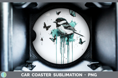 GorgeousTeal Drips BS01 Car Coaster design.