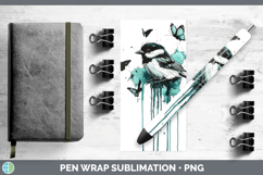 GorgeousTeal Drips BS01 Pen Wrap design.