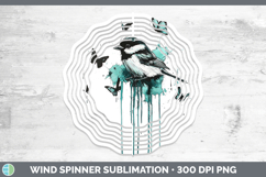GorgeousTeal Drips BS01 Wind Spinner design.