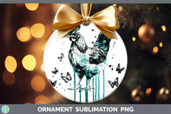 GorgeousTeal Drips BS01 Ornament design.