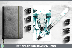 GorgeousTeal Drips BS01 Pen Wrap design.