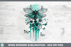GorgeousTeal Drips BS01 Wind Spinner design.