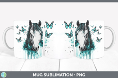 GorgeousTeal Drips BS01 Mug Wrap design.