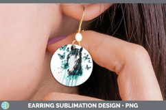 GorgeousTeal Drips BS01 Round Earrings design.