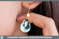 GorgeousTeal Drips BS01 Teardrop Earrings design.
