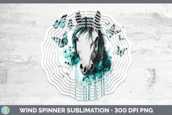GorgeousTeal Drips BS01 Wind Spinner design.