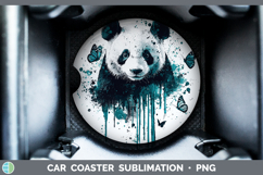GorgeousTeal Drips BS01 Car Coaster design.