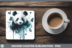 GorgeousTeal Drips BS01 Square Coaster design.
