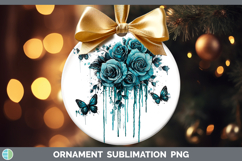 GorgeousTeal Drips BS01 Ornament design.