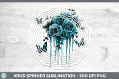 GorgeousTeal Drips BS01 Wind Spinner design.