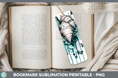 GorgeousTeal Drips BS01 Bookmark design.