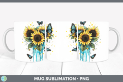 GorgeousTeal Drips BS01 Mug Wrap design.