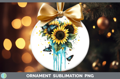 GorgeousTeal Drips BS01 Ornament design.