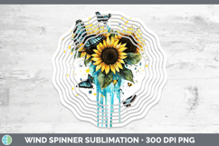 GorgeousTeal Drips BS01 Wind Spinner design.