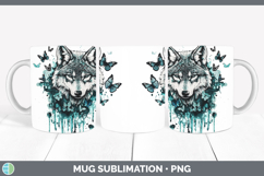 GorgeousTeal Drips BS01 Mug Wrap design.