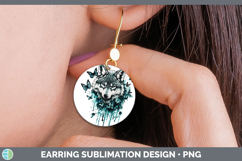 GorgeousTeal Drips BS01 Round Earrings design.