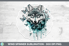 GorgeousTeal Drips BS01 Wind Spinner design.