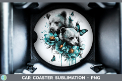 GorgeousTeal Drips BS02 Car Coaster design.