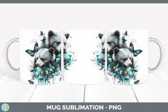 GorgeousTeal Drips BS02 Mug Wrap design.