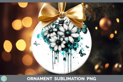 GorgeousTeal Drips BS02 Ornament design.