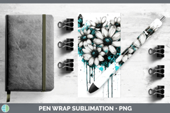 GorgeousTeal Drips BS02 Pen Wrap design.