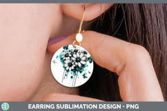 GorgeousTeal Drips BS02 Round Earrings design.