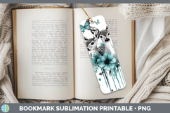 GorgeousTeal Drips BS02 Bookmark design.