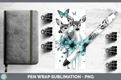 GorgeousTeal Drips BS02 Pen Wrap design.