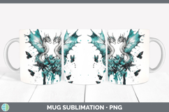 GorgeousTeal Drips BS02 Mug Wrap design.