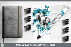 GorgeousTeal Drips BS02 Pen Wrap design.