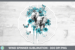GorgeousTeal Drips BS02 Wind Spinner design.