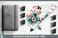 GorgeousTeal Drips BS02 Pen Wrap design.