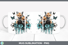 GorgeousTeal Drips BS02 Mug Wrap design.