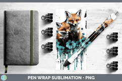 GorgeousTeal Drips BS02 Pen Wrap design.