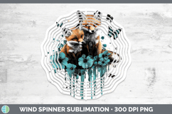 GorgeousTeal Drips BS02 Wind Spinner design.