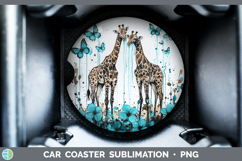 GorgeousTeal Drips BS02 Car Coaster design.