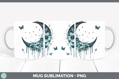 GorgeousTeal Drips BS02 Mug Wrap design.