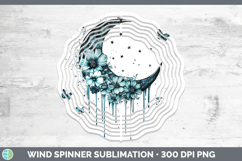GorgeousTeal Drips BS02 Wind Spinner design.