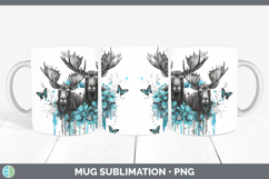 GorgeousTeal Drips BS02 Mug Wrap design.