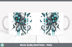 GorgeousTeal Drips BS02 Mug Wrap design.