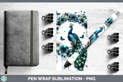 GorgeousTeal Drips BS02 Pen Wrap design.