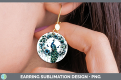 GorgeousTeal Drips BS02 Round Earrings design.