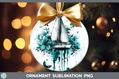 GorgeousTeal Drips BS02 Ornament design.